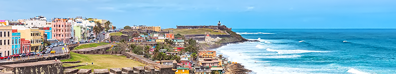 Panorama of San Juan, Puerto Rico Coastline