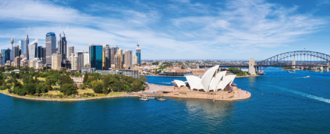 Aerial View of Sydney, Australia.