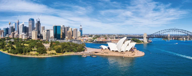 Aerial View of Sydney, Australia.